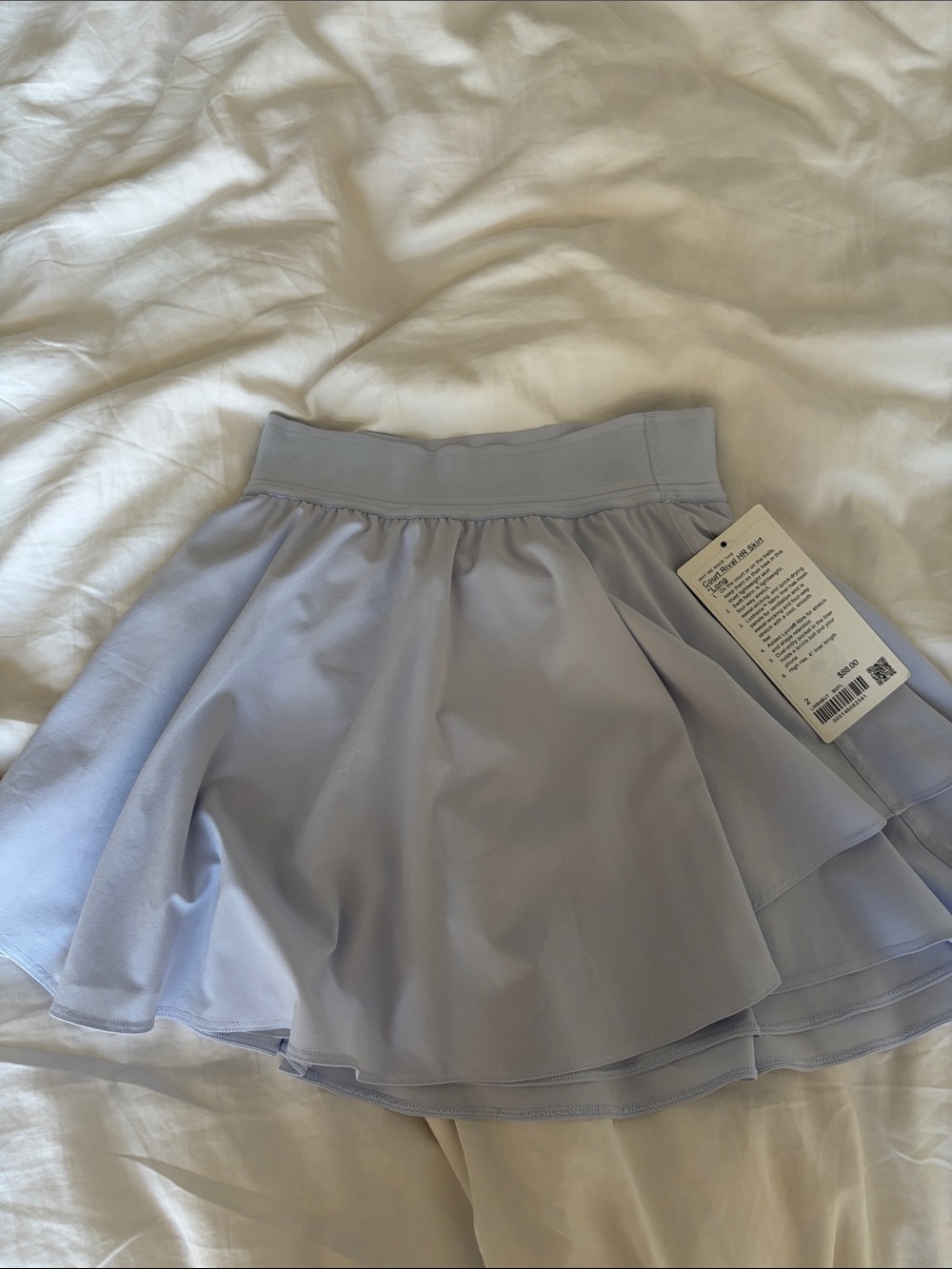 NWT Lavender/Light Blue Lululemon Court Rival HR Skirt Long Size 2